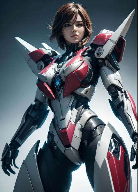 Textured skin, Super Detail, high details, High quality, Best Quality, hight resolution, 1080p, hard disk, Beautiful,(Arcee),beautiful cyborg woman,Mecha Cyborg Girl,Battle Mode,Girl with a Mecha Body,She wears a futuristic Transformers mech