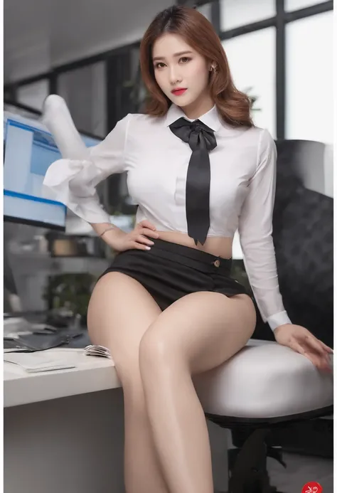 Cocked buttocks，Tong，校服，office room，Broken flesh-colored stockings，cleanness