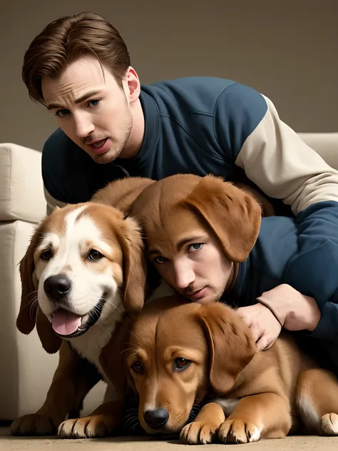 Chris Evans acting like a dog