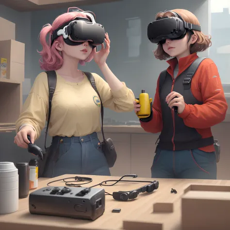 Virtual reality glasses in construction