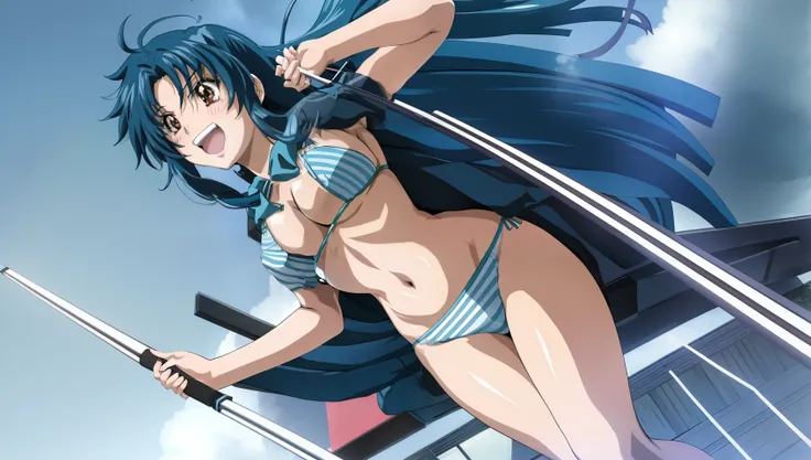 KanameChidori, 1girl, anime, Obra maestra, La mejor calidad, bikini, Altamente detallado, hermoso fondo, dynamic lighting