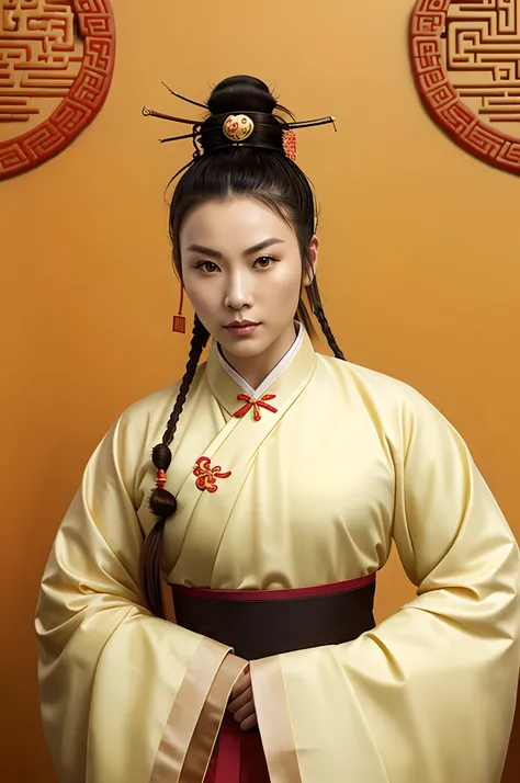 Human female characters,Taoist:1.4, single hair bun,Chinese type, Age around 20, smallunderboob, Wear traditional Wudang clothing,(single hair bun,topknot,Ancient Chinese hair motto:1.4,Ancient Chinese hair accessories:1.3),sport, height of 165cm, 55 kg we...