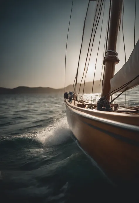 sailing boat, waves, riding the waves, boats