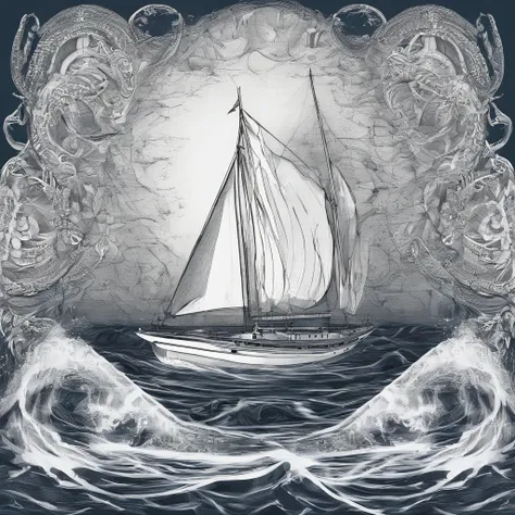 Pictures of sailboats, Digital pen and digital ink, detailed digital drawing, Symmetrical digital illustration, , digital intricate art, Digital drawing, Detailed. Sailing Class, Hand drawn digital art, 4K. Detailed drawing, Digital painting | Intricate, S...