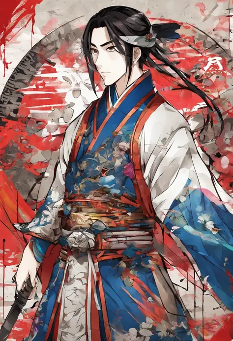 1male people，Three Kingdoms killing style:0.2，A meticulous face，Clear face，Full body like，Shogun，Armor，Card background、对称，High picture quality，tmasterpiece，best qualtiy，超高分辨率, style of anime，the soft light