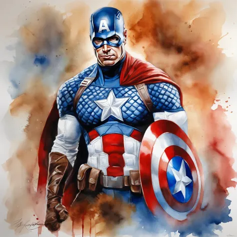 Portrait of Captain America by Alex Ross