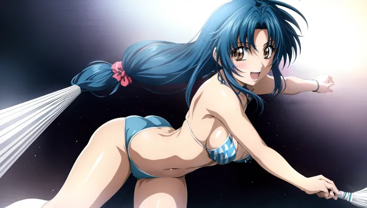 KanameChidori, 1girl, anime, Obra maestra, La mejor calidad, bikini, Altamente detallado, hermoso fondo, dynamic lighting