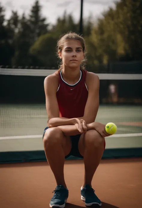 Portrait of a 15-year-old tennis player