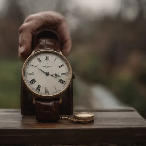 Ein realistisches 8k-Bild von sherlock Holmes, He wears a hat with a magnifying glass in his hand, und nimmt direkten Blickkontakt mit dem Betrachter auf, in einem dunklen London.