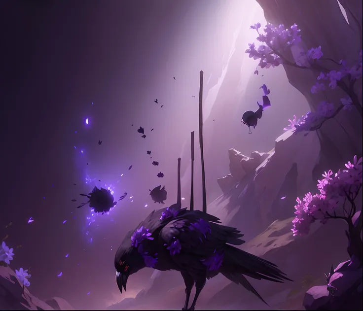 Porter de filme de fantasia: a lilac-colored crow