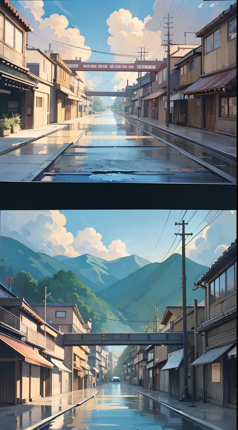 （（（Comic storyboard））），comic strip，Two-dimensional picture，Manhwa Style，Makoto Shinkai animation style，Makoto Shinkai animation film art style，Ultra-wide angle of view，China-style，Ancient road west wind thin horse，Faraway view，Vivid and bright colors，super...