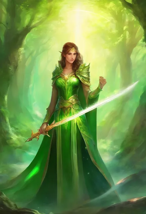 Radiant green sword.