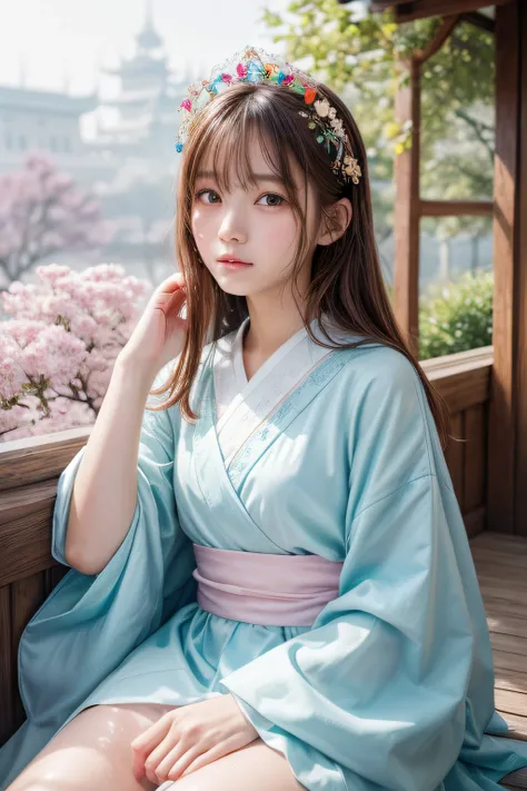 Top image quality、8K、​masterpiece：1.3))、Realistic high-quality photos、top-quality、girl cute-fine face、13 years old beautiful Japan girl、Photo of slim little girl model、Beautiful girl model、young japanese girl、Young cute face、japanaese girl、13-year-old fema...