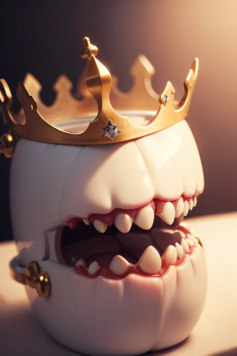 A tooth with a dentist crown