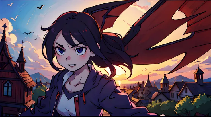 Anime Vampire girl hot has wings