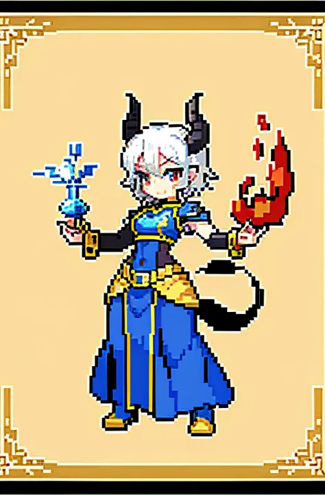 Fantasy animation pixel art,pix,Pixel art,legos,legos,1 monster,female pervert,No background,The horns of the bull devil
,Iathos