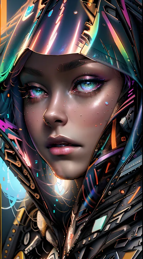 um close up de uma mulher vestindo uma jaqueta vermelha e azul, arte digital 4k realista, arte digital 4k realista, bela arte di...