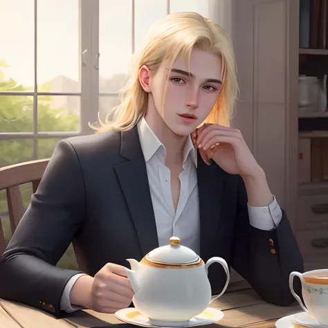 A blonde British rich kid that is extremely rude and likes tea