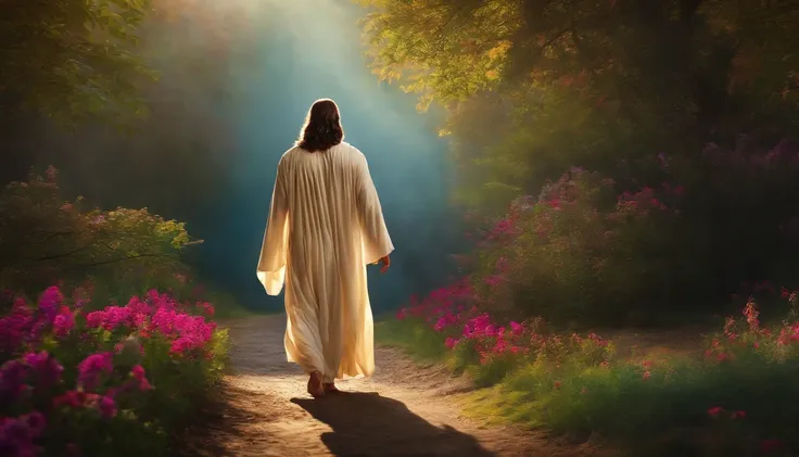 Jesus walking