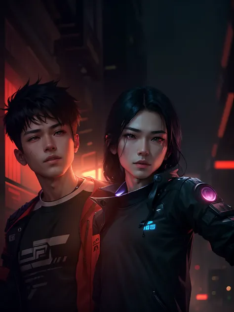 Cheng background handsome boy. Realistic face. Cyberpunk. High quality