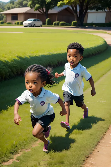 children running on png grass