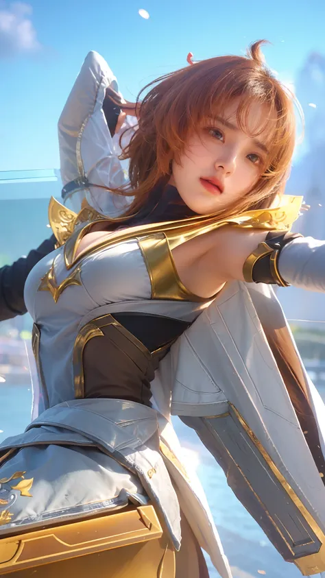 a close up of a girl, brown hair, big boobs, shadowbringers cinematic, 4 k detail fantasy, a beautiful fantasy empress, game cg, xianxia fantasy, xianxia hero, 2. 5 d cgi anime fantasy artwork, cinematic goddess close shot, ruan jia and artgerm, wow 4 k de...