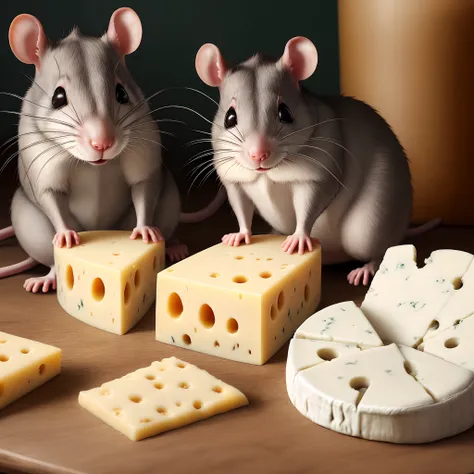 Rats eat cheese