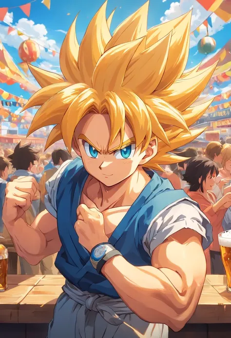 Super Saiyajin Goku, en el oktoberfest