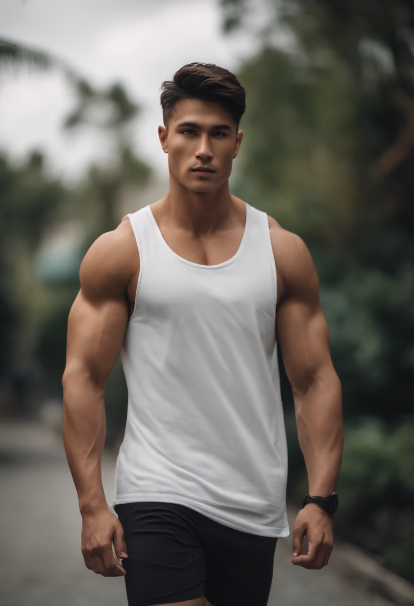 Man wearing girlfriend’s oversized crop white T-shirt, Ripped,Bigchest, lean and muscular, well-muscled, lean but muscular, beautiful handsome body, very muscular, muscular bodies, shirtless, Muscular men, sexy muscular body, musculature, Attractive body, ...