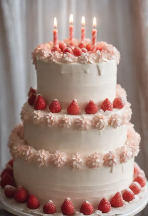 with Four-Story Giant Birthday Cake