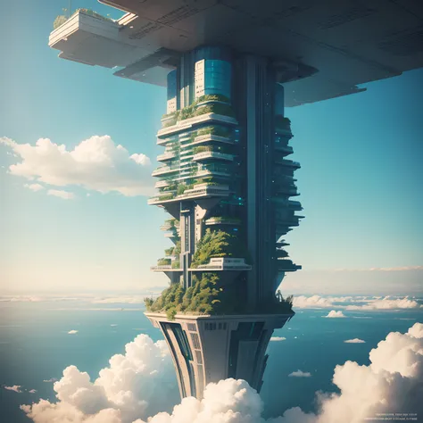 Skyscrapers up to a height that pierces the clouds are lined up，cyberpunked，ＳＦart by，kosmos，Epcot，Glass skyscraper，StarWars，Futuristic cities，planet earth，Megacities，A future world far beyond the creation of mankind，​masterpiece，World of Dreams，𝓡𝓸𝓶𝓪𝓷𝓽𝓲𝓬，Be...