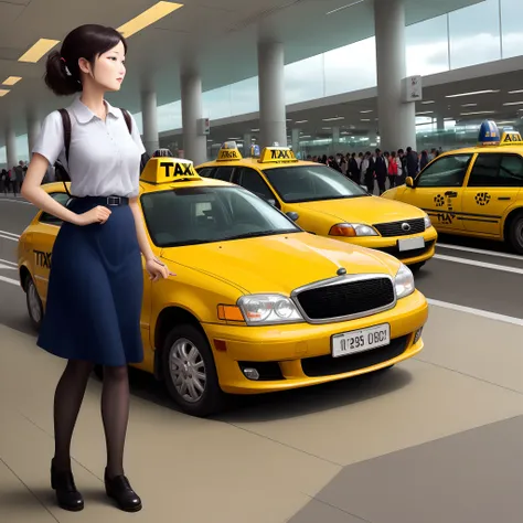 Taxi in airport