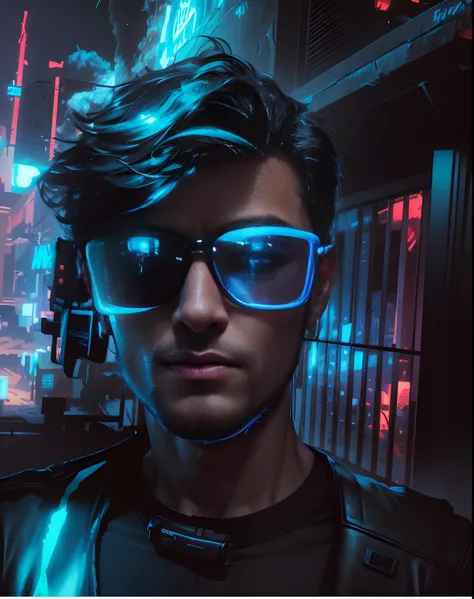 Change background cyberpunk, handsome boy face, cool jacket realistic face, 8k, ultra realistic