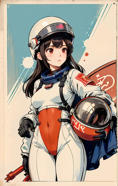 1girl,flat_breasts,cute,beautiful detailed eyes,shiny hair,visible through hair,hairs between eyes, CCCPposter, sovietposter,red monochrome,soviet poster, soviet,communism,
Black_hair,red_eyes,vampire,teenage,poorbreast,Spacesuit:Orange_clothing_body:jumps...