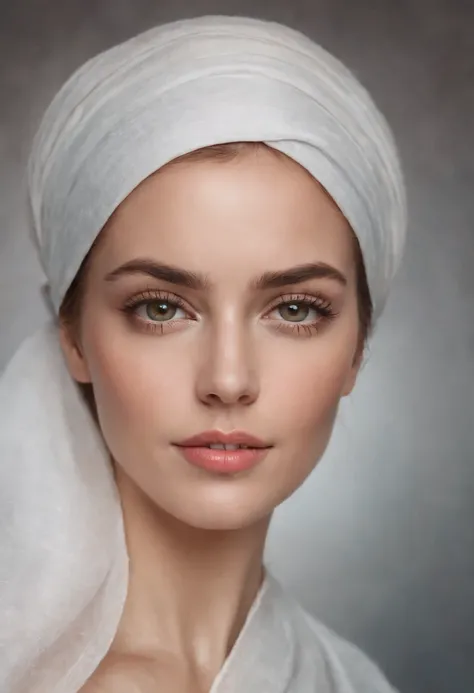 Un primer plano de una mujer con un turbante en la cabeza, Retrato muy bonito, Pintura digital ultra realista, Arte digital ultrarrealista, Arte digital ultra realista, Arte digital ultrarrealista, Hermosa imagen de retrato, 8k artistic portrait photograph...