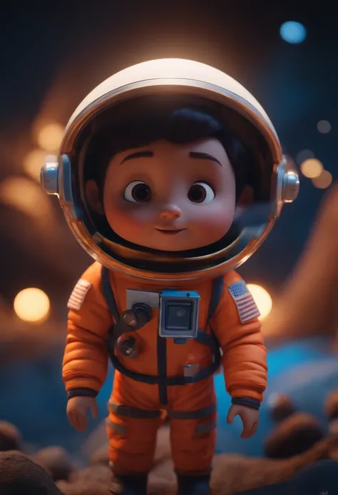 Child astronaut, (estilo pixar) (obra-prima:1.2) (bokeh) (melhor qualidade) (pele detalhada) (textura detalhada) (8k) (claymation) (cinematic lighthing) (foco nítido