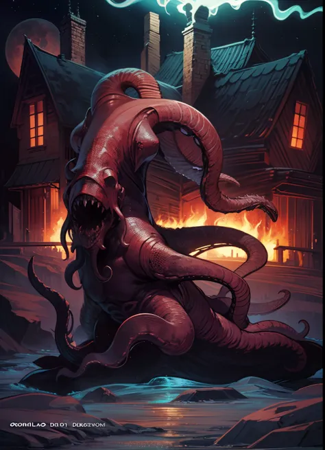 The best picture quality, Masterpiece, Super High Resolution, BREAK Imagine the incomprehensible horror, The Outer God of Myths, Cthulhu, which defies description and comprehension. Its shape is a wriggling mass of tentacles and antennae, constantly shifti...