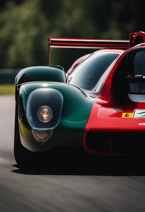 Ford II decide crear su propio equipo de carreras para derrotar a Ferrari en Le Mans. El estilo es hiperrealista, fotorrealista, cinematography, Hermoso UHD