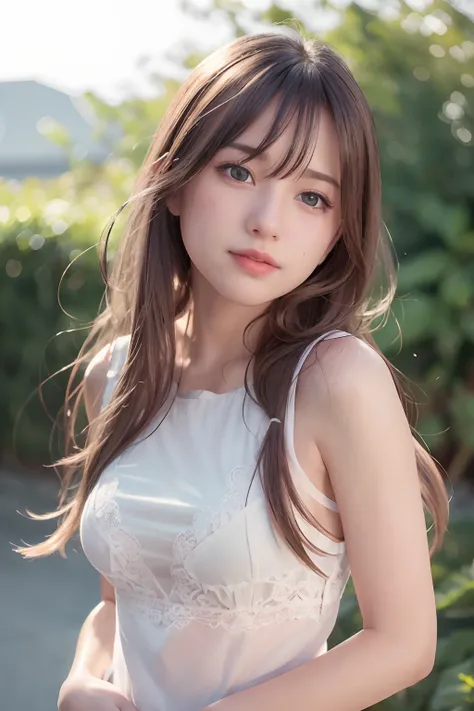 (8k, Best Quality, Masterpiece:1.2), (Realistic, Photorealistic:1.37), Ultra Detail, 1 Girl,Cute,Solo,Beautiful Detailed Sky,Date,(Blush),(Smile:1.15),(Closed Mouth)Small Breasts,Beautiful Detailed Eyes,(Long Hair: 1.2),Floating Hair NovaFrogStyle, Upper B...