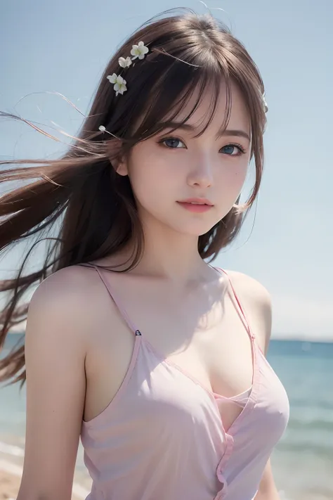 (8k, Best Quality, Masterpiece:1.2), (Realistic, Photorealistic:1.37), Ultra Detail, 1 Girl,Cute,Solo,Beautiful Detailed Sky,Date,(Blush),(Smile:1.15),(Closed Mouth)Small Breasts,Beautiful Detailed Eyes,(Long Hair: 1.2),Floating Hair NovaFrogStyle, Upper B...