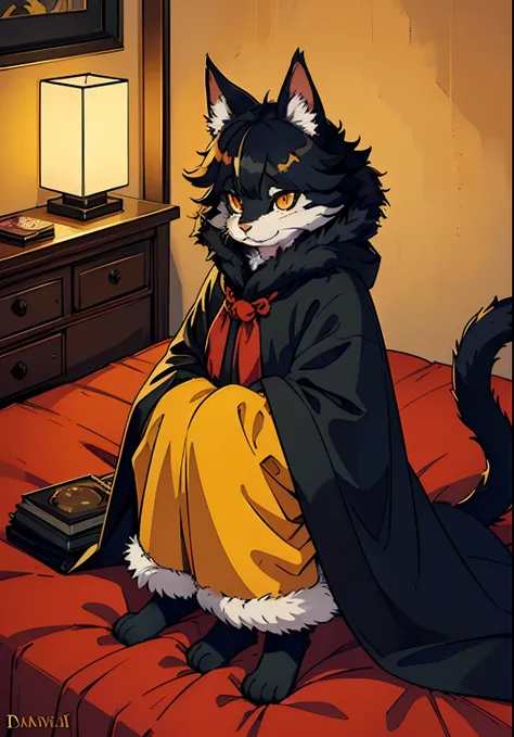 (ambiente dark:0.8),masterpiece,high quality,abstract res,digital painting(artwork), by dagasi, yupa,kiyosan,(anthro,fluffy fur,character focus:1.1),anthro male cat,short hair,portrait , eyes with brightness, in a panoramic view, Character focus.(detailedb...