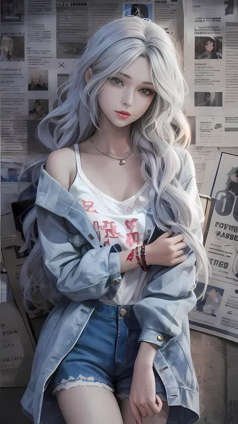 close-up of a man in a jacket and shirt, guviz-style artwork, realistic anime 3 d style, guviz, girl with white hair, anime styl...