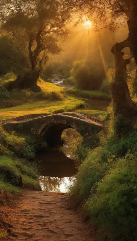 Vinhas enrugadas, old trees, Corvos escuros, small bridges and flowing water, Pessoas na estrada antiga, vento ocidental e cavalos finos, The sun goes down, Heartbroken people are at the end of the world