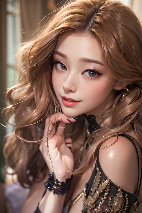 (Best Quality,4K,8K,hight resolution,masutepiece:1.2),Ultra-detailed,(Realistic,Photorealistic,Photorealsitic:1.37),Beautiful detailed eyes,Beautiful detailed lips,extremely detailed eye and face,longeyelashes,[girl],Elegant interior,Gorgeous hair,Lustrous...