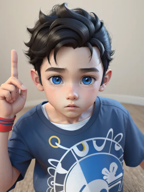 Child character boy, style disney, 3d