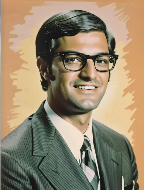 Man in suit and tie with glasses, 1 9 7 5 foto, final 1 9 6 0 anos, taken in the late 1970s, taken in the early 1970s, in suit with black glasses, taken in the 1970s, Era dos anos setenta, Foto de 7 0 s, Foto anos 70