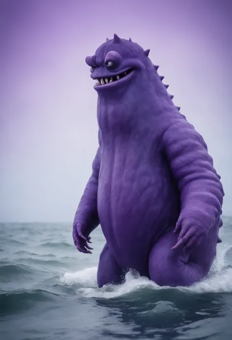 Purple Monster, Floating in the ocean