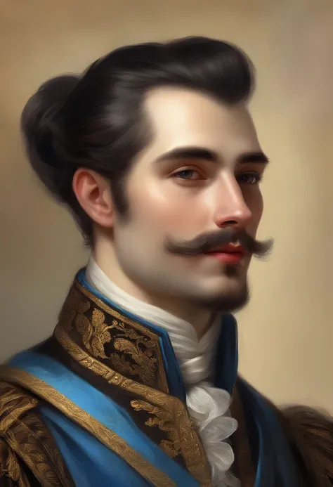 Handsome Renaissance nobleman. In photograph style. Realistic. Masterpiece. Renaissance fashion is characterized by dressy and elegant design。Ruffles and laces、2. **hairstyle on**: Mens hairstyles in the Victorian era are often short and neat with longer h...