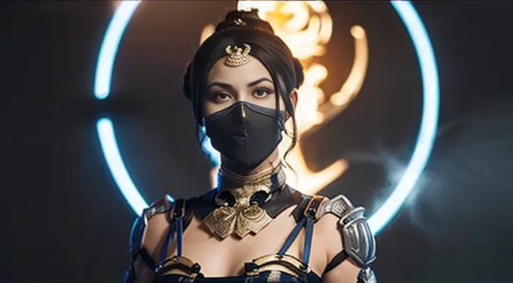 (Foto de alta qualidade, ultra realista, 8k, personagem do jogo MORTAL KOMBAT), Mileena super bela com seu traje roxo, foto tirada de perto, normal hands, dedos detalhados, obra-prima, (realista 8k, foto-realista: 1.37), realista detalhado, 1girl, cabelo l...