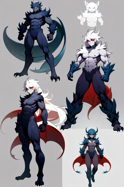 full body evolution from dragon to human with 5 different level from left to right sequentially